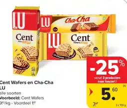 Carrefour Cent Wafers en Cha-Cha LU aanbieding