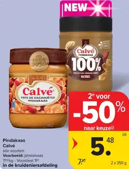 Carrefour Pindakaas Calvé aanbieding