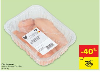 Carrefour Market Filet de poulet 600 g aanbieding