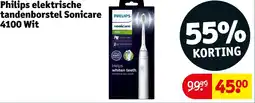 Kruidvat Philips elektrische tandenborstel Sonicare 4100 Wit aanbieding