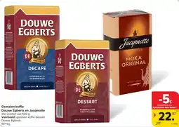 Carrefour Gemalen koffie douwe egberts en jacqmotte aanbieding