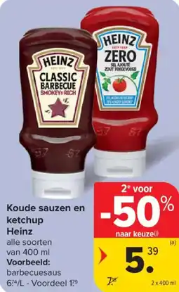 Carrefour Koude sauzen en ketchup aanbieding