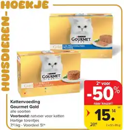 Carrefour Kattenvoeding Gourmet Gold aanbieding