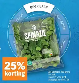 Albert Heijn AH Spinazie aanbieding