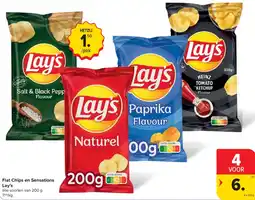 Carrefour Flat Chips en Sensations Lay's aanbieding