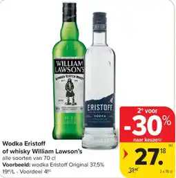 Carrefour Wodka eristoff of whisky william lawson's aanbieding