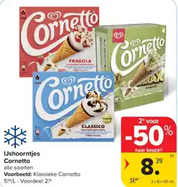 Carrefour Ijshoorntjes cornetto aanbieding
