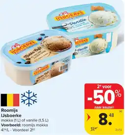 Carrefour Roomijs ijsboerke aanbieding
