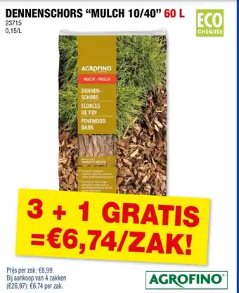 Hubo Agrofino dennenschors "Mulch 10/40" aanbieding