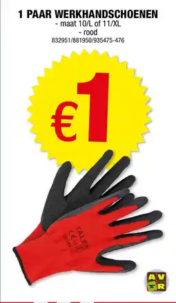 Hubo 1 paar werkhandschoenen aanbieding