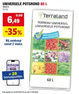 Hubo Terraland Universele Potgrond aanbieding