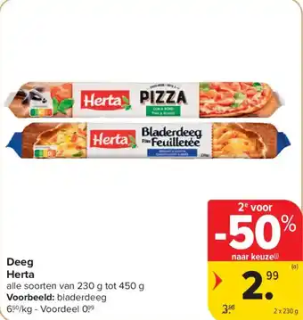 Carrefour Deeg herta aanbieding