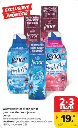 Carrefour Wasverzachter fresh air of geurboorster voor je was lenor aanbieding