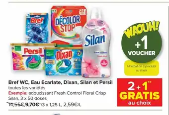 Bref WC, Eau Ecarlate, Dixan, Silan et Persil 3 x 1,25 L