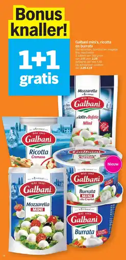 Albert Heijn Galbani Mini's, Ricotta en Burrata aanbieding
