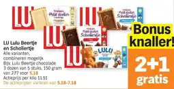 Albert Heijn Lu lulu beertje en scholiertje aanbieding