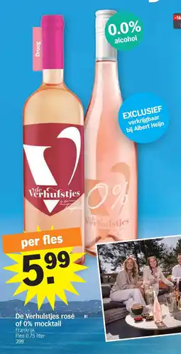 Albert Heijn De Verhulstjes rosé of 0% mocktail aanbieding