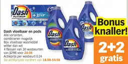 Albert Heijn Dash vloeibaar en pods aanbieding
