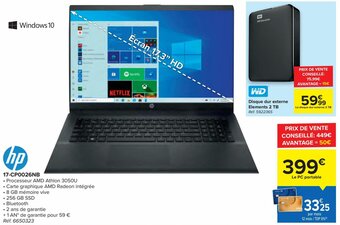 Carrefour HP 17-CP0026NB aanbieding