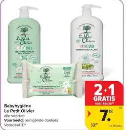 Carrefour Babyhygiëne le petit olivier aanbieding
