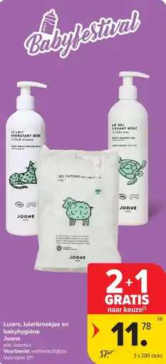 Carrefour Luiers, luierbroekjes en babyhygiëne joone aanbieding