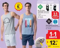 Carrefour Korte pyjama voor heren aanbieding