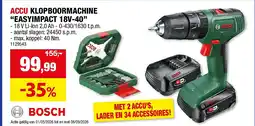 Hubo ACCU KLOPBOORMACHINE “EASYIMPACT 18V-40” aanbieding