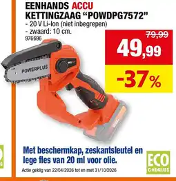 Hubo EENHANDS ACCU KETTINGZAAG “POWDPG7572” aanbieding