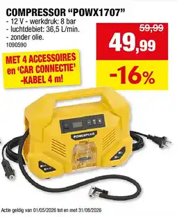 Hubo COMPRESSOR “POWX1707” aanbieding