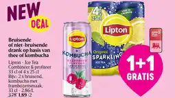 Delhaize Bruisende of niet-bruisende drank op basis van thee of kombucha aanbieding