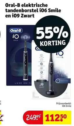 Kruidvat Oral-B elektrische tandenborstel iO6 Smile en iO9 Zwart aanbieding