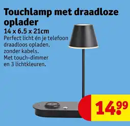 Kruidvat Touchlamp met draadloze oplader aanbieding