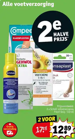 Kruidvat 2 x Scholl schoenenspray Fresh Step aanbieding