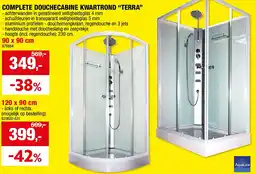 Hubo COMPLETE DOUCHECABINE KWARTROND “TERRA” aanbieding