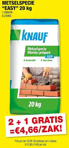 Hubo METSELSPECIE “EASY” aanbieding