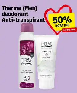 Kruidvat Therme (Men) deodorant Anti-transpirant aanbieding
