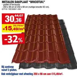 Hubo METALEN DAKPLAAT “BRICOTUIL” aanbieding