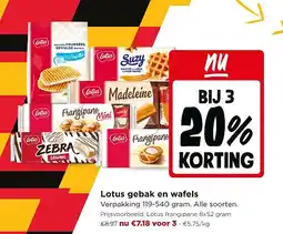 Jumbo Lotus gebak en wafels aanbieding