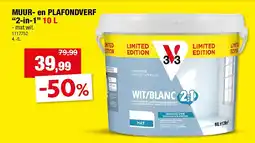 Hubo MUUR- en PLAFONDVERF “2-in-1” aanbieding