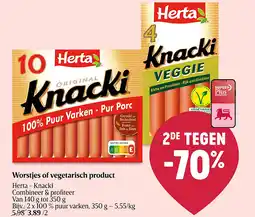 Delhaize Worstjes of vegetarisch product aanbieding