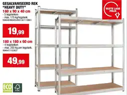 Hubo GEGALVANISEERD REK “HEAVY DUTY” 180 x 90 x 40 cm aanbieding