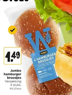 Jumbo Jumbo hamburger broodjes aanbieding