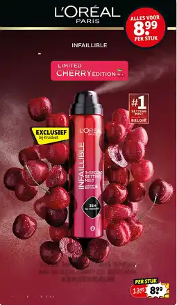 Kruidvat L'ORÉAL PARIS INFAILLIBLE LIMITED CHERRY EDITION aanbieding
