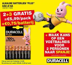 Hubo ALKALINE BATTERIJEN “PLUS” AAA of AA aanbieding