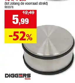 Hubo DEURSTOP INOX of ZWART 10 x 4 cm aanbieding