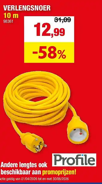 Hubo VERLENGSNOER aanbieding