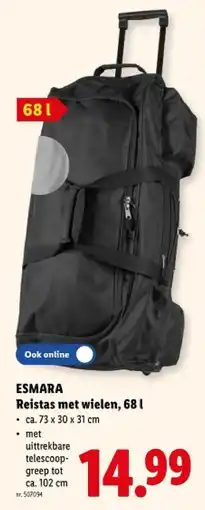 Lidl Reistas met wielen, 68 1 aanbieding
