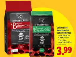 Lidl Houtskool of kokosbriketten aanbieding