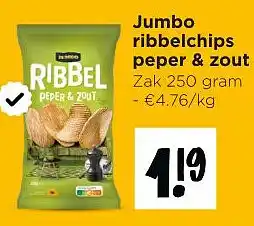 Jumbo Jumbo ribbelchips peper & zout aanbieding