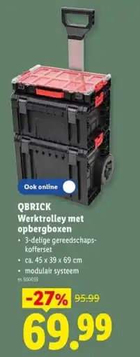 Lidl Werktrolley met opbergboxen aanbieding